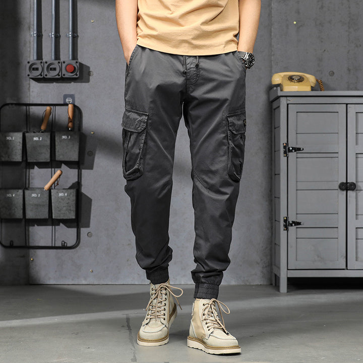 Herren Cargo-Joggerhose im Utility-Look mit elastischem Bund, Multifach‑Taschen und gerippten Knöcheln Mune Fashion