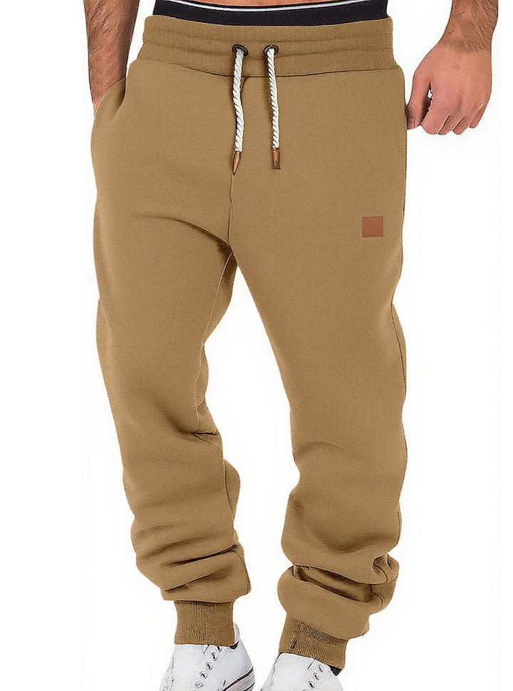 Men's Relax-Fit Fleece Jogging Pants with Cuffs and Drawstring Mune Fashion