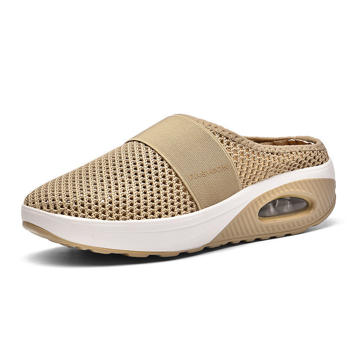 Women's lightweight mesh mule with visible air chamber midsole and elastic comfort strap Mune Fashion