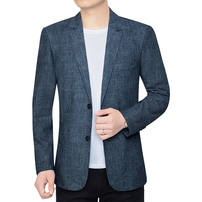 Men's Unstructured Slim-Fit Blazer with Light Stretch and Half Lining Mune Fashion