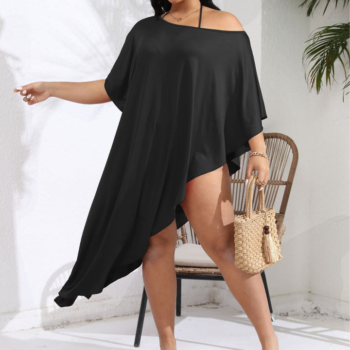Women's airy beach cover-up with elegant asymmetrical cut Mune Fashion