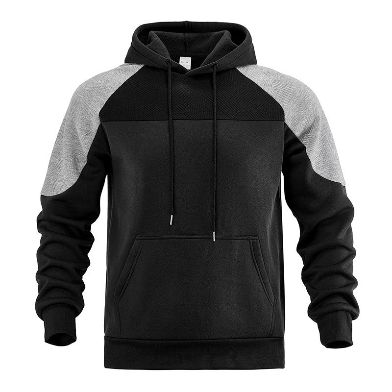 Men's hoodie with structured shoulder inserts and kangaroo pocket Mune Fashion
