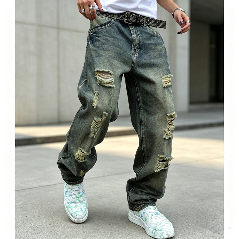Men's Casual Ripped Jeans Mune Fashion