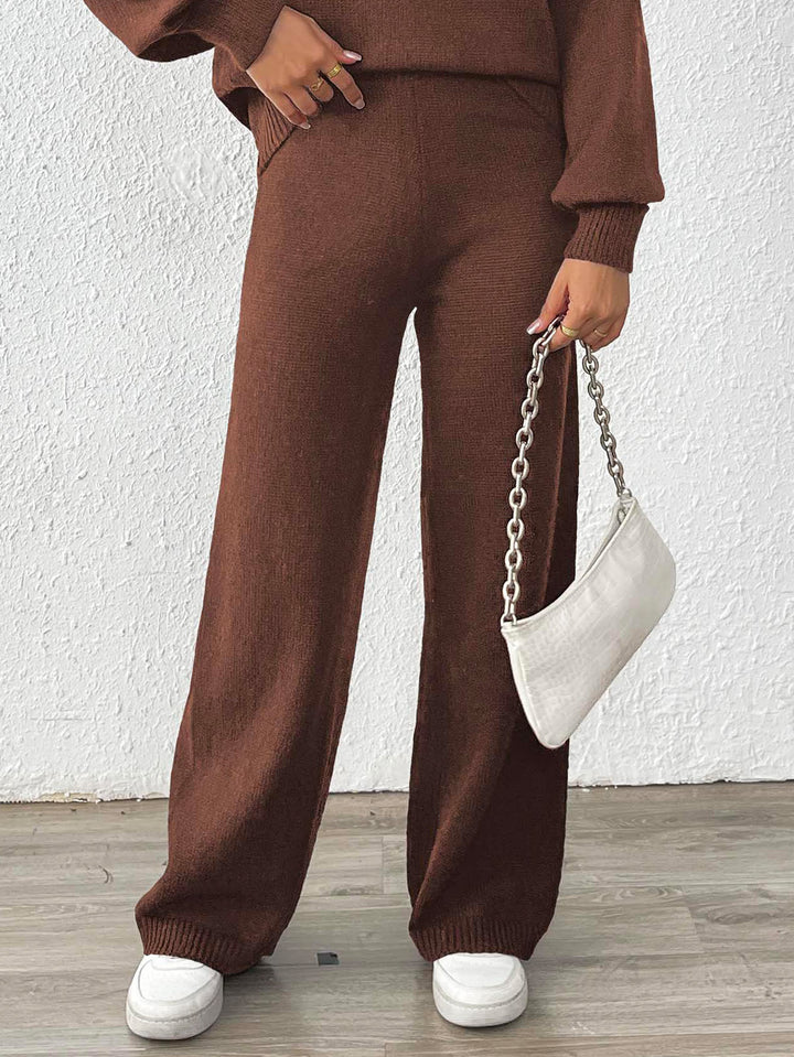 Women's casual knit pants with a wide cut Mune Fashion