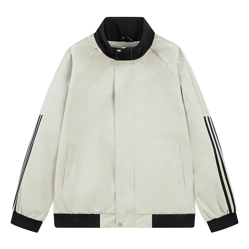 Men's sporty transitional jacket with high collar Mune Fashion