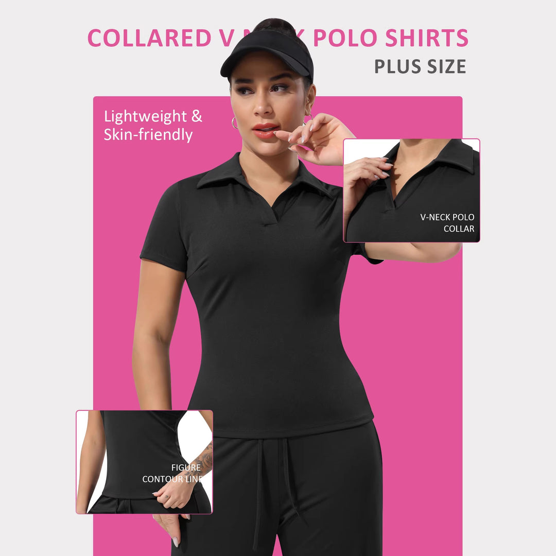 Women's Tailored Functional Polo with Stretch Jersey and Performance Breathability Mune Fashion
