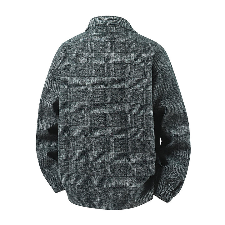 Men's Stylish Utility Jacket with Check Pattern Mune Fashion
