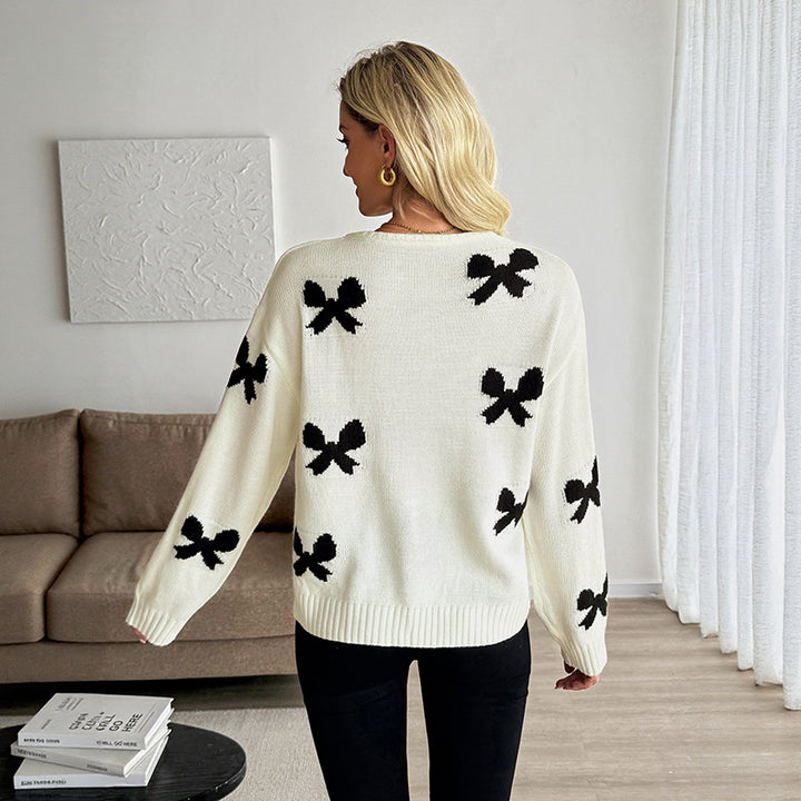 Women's Playful Knit Sweater with Ruffle Details Mune Fashion