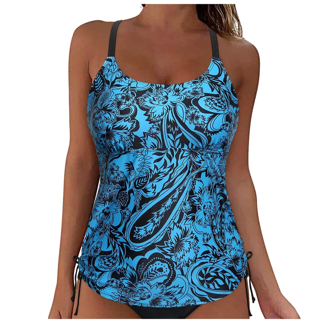 Women's Casual Tankini Top with Lacing Mune Fashion