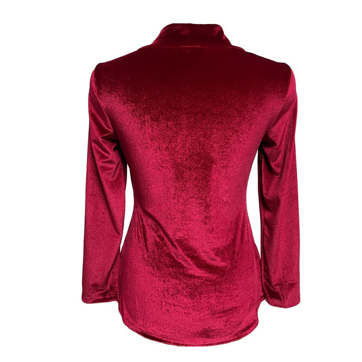 Women nan tailored velvet blazer with shawl collar and decorative belt Mune Fashion