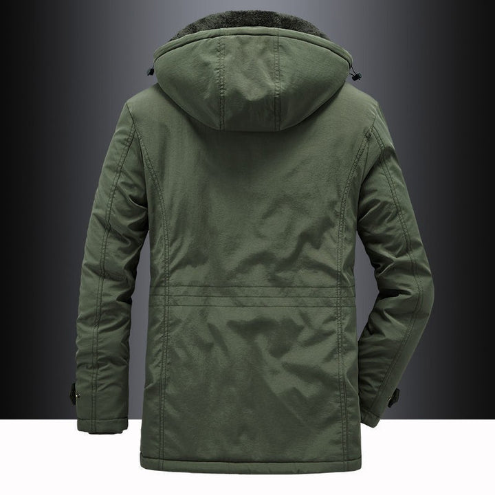 Men's padded parka jacket with detachable hood, cozy teddy lining and water-repellent outer shell Mune Fashion