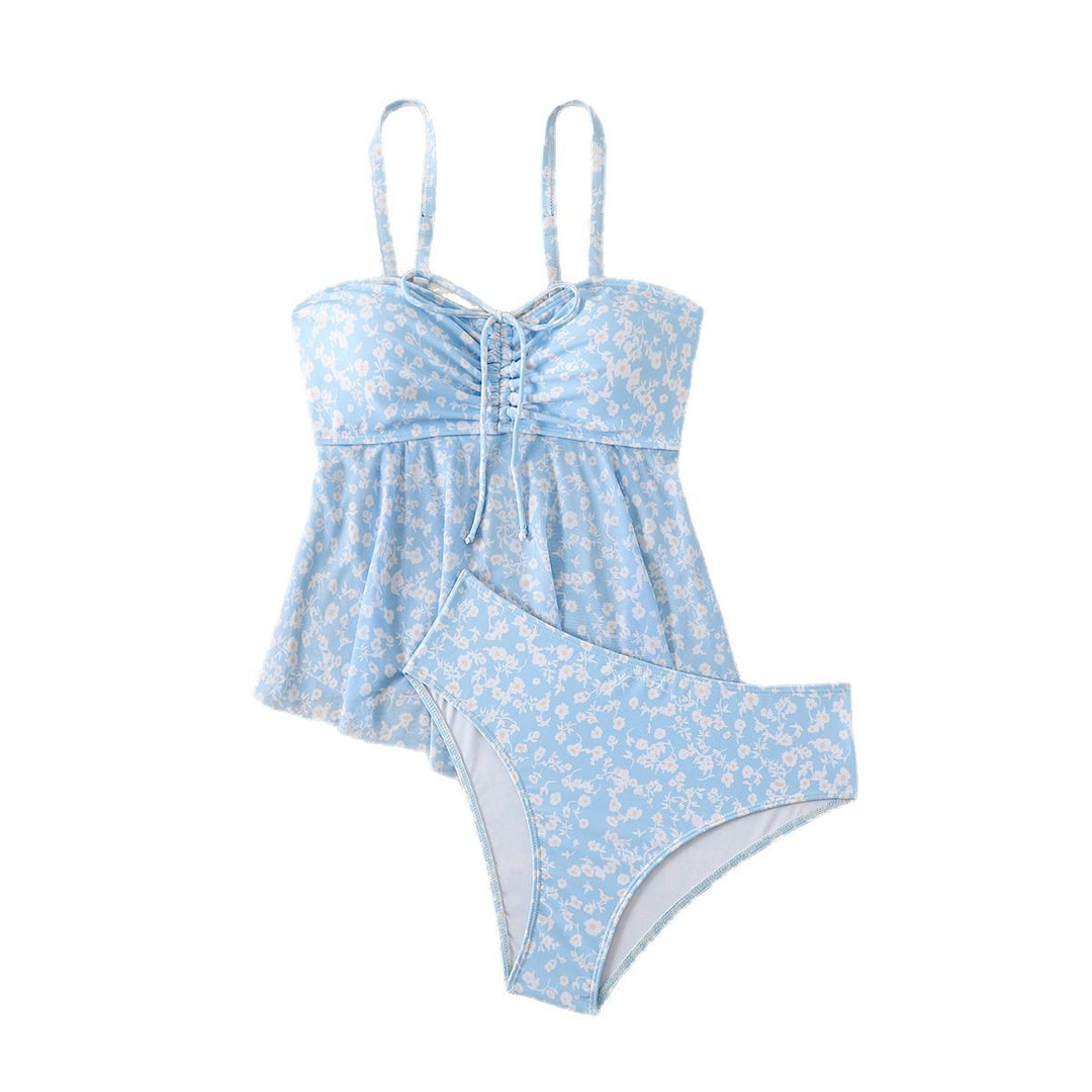 Women slightly tailored tankini with floral pattern Mune Fashion