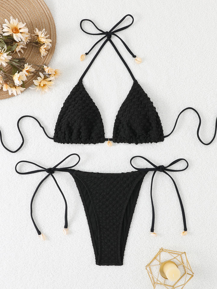 Women's triangle bikini in textured crochet look Mune Fashion