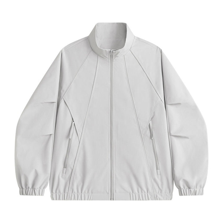 Men's Technical Oversized Softshell Training Jacket with Stand-up Collar, Ergonomic Seams & Water-repellent Coating Mune Fashion