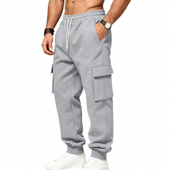 Men's loose-fitting cargo joggers with elastic waistband and large flap pockets Mune Fashion