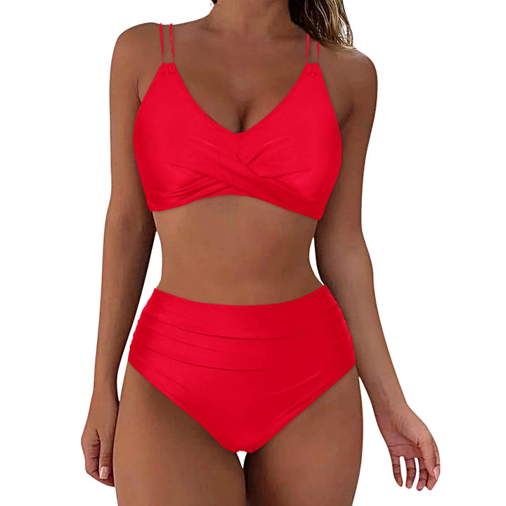 Women High-Cut Bikini Set with Elegant Wrap Design Mune Fashion