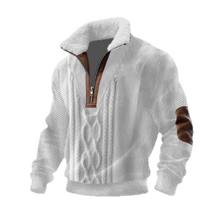 Men's Urban Fleece Pullover with Tree Motif Mune Fashion
