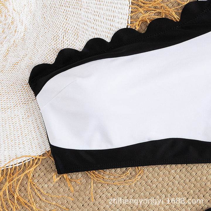 Women's One-Sided Bikini with Curved Hem Mune Fashion