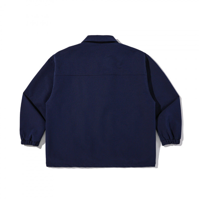 Unisex Boxy Utility Shirt Jacket with Multiple Flap Pockets and Snap Button Closure Mune Fashion