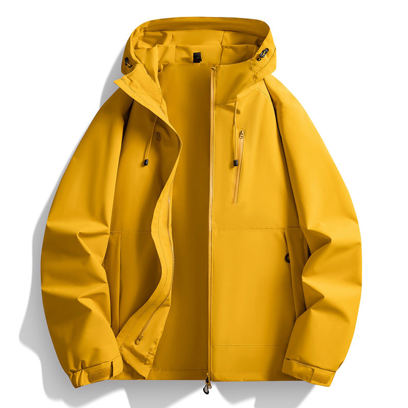 Men's softshell jacket with hood, windproof outer layer, adjustable hem & zippered pockets Mune Fashion