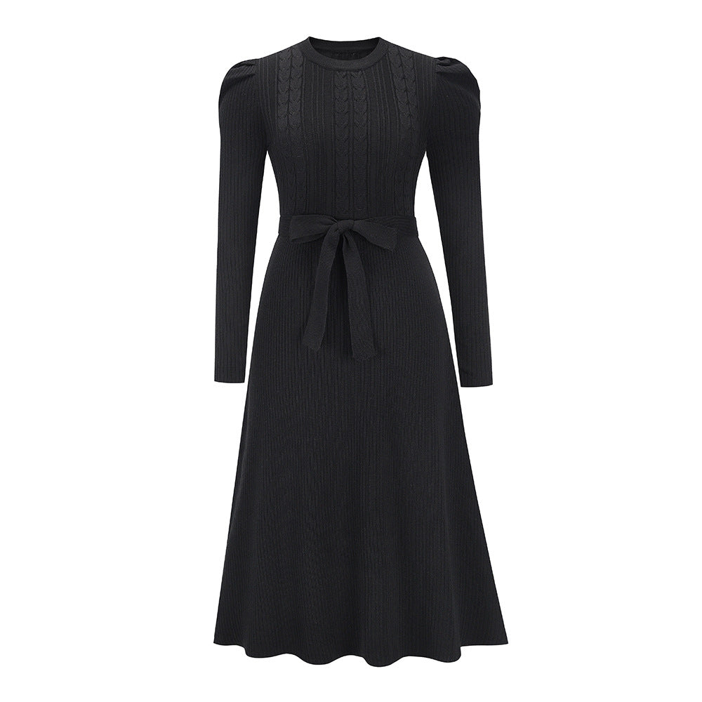 Mune | Knitted Midi Dress with Round Neckline