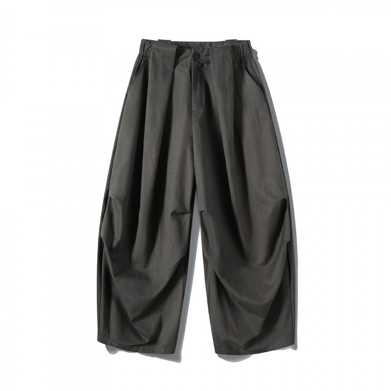 Men's wide-cut pleat-front trousers with cropped leg length Mune Fashion