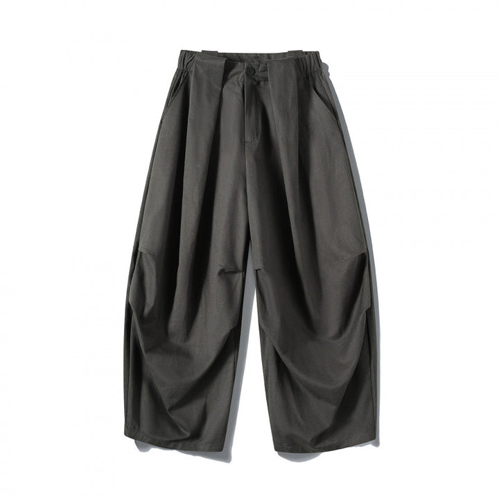 Men's wide-cut pleat-front trousers with cropped leg length Mune Fashion