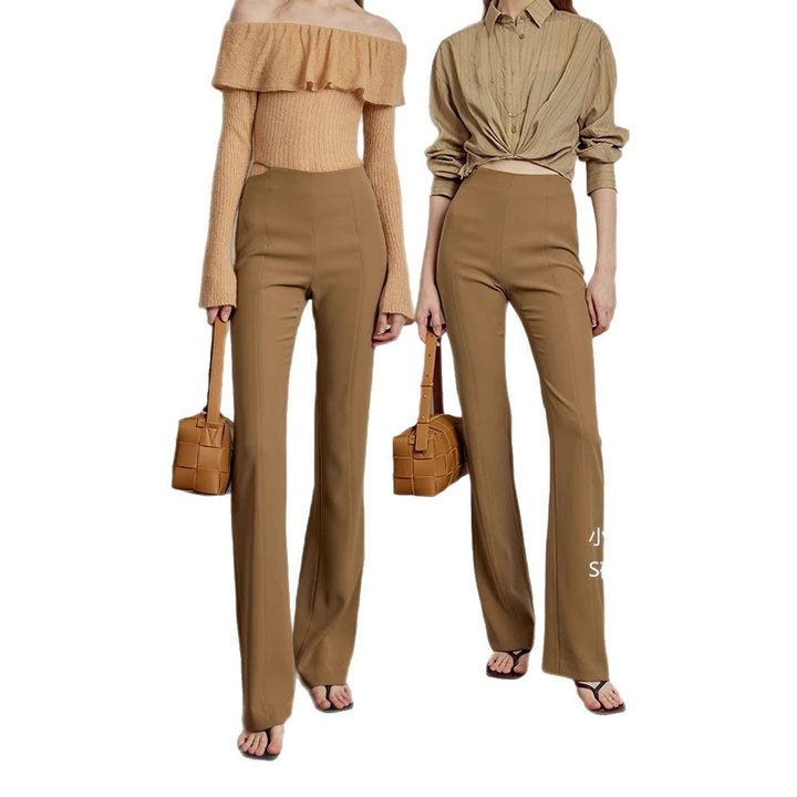 Ladies Elegant and figure-hugging Flared Trousers Drune