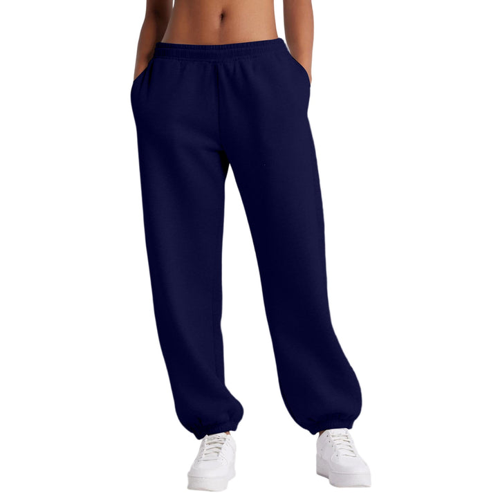 Women's narrow high-waist sweat joggers with a high comfort waistband, adjustable drawstring, and elastic ankle cuffs Mune Fashion