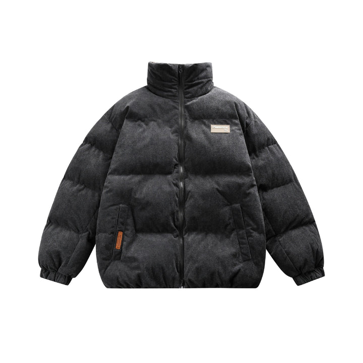 Unisex Boxy quilted short jacket with high funnel collar and teddy fleece look Mune Fashion