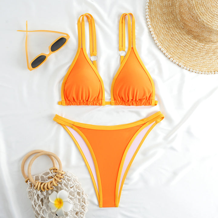 Ladies fashionable bikini with fine straps and intricate cut Mune Fashion