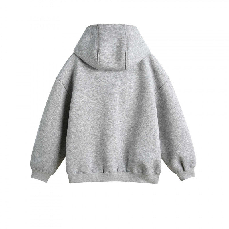 Unisex Oversize Hoodie Jacket with Asymmetrical Zipper and High Stand-Up Collar Mune Fashion