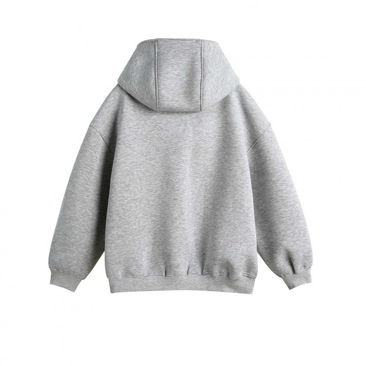 Unisex Oversize Hoodie Jacket with Asymmetrical Zipper and High Stand-Up Collar Mune Fashion