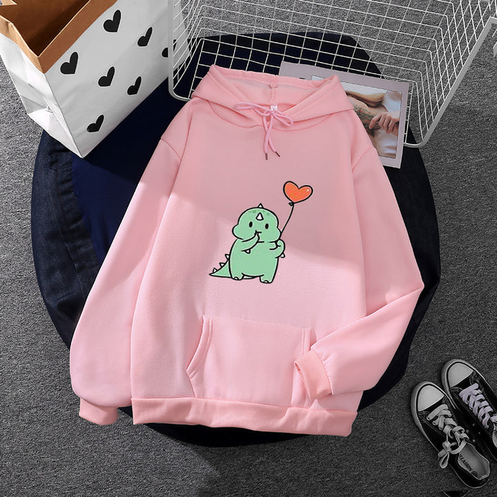 Women's relaxed-fit hooded sweatshirt with botanical fruit illustration and kangaroo pocket Mune Fashion