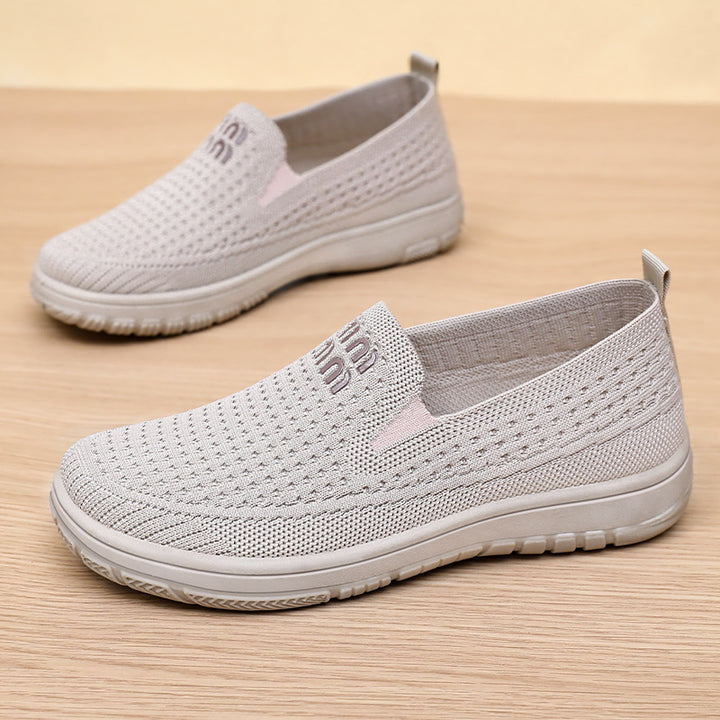 Women's seamless knitted slipper with elastic entry and orthopedic memory foam footbed support Mune Fashion