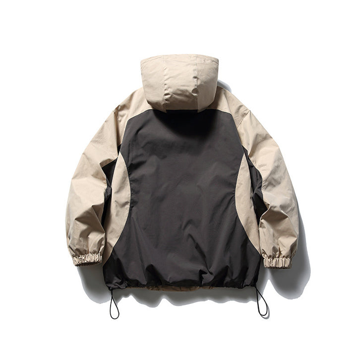 Unisex Technical Hooded Overjack in Boxy Cut with Drawstring Hem Mune Fashion