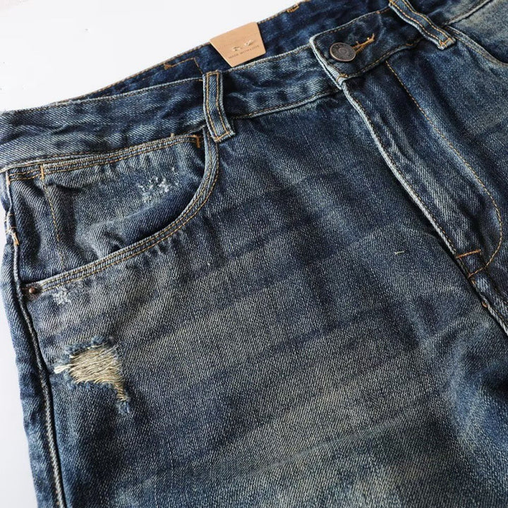 Men's Fashion Destroyed Jeans Mune Fashion