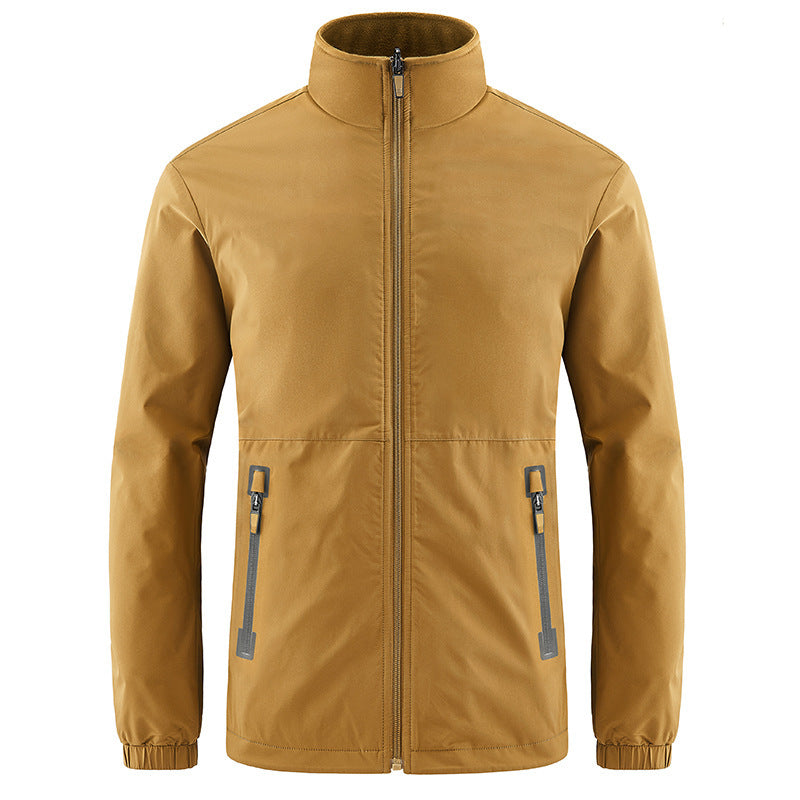 Men's softshell jacket with high stand-up collar and water-repellent surface Mune Fashion