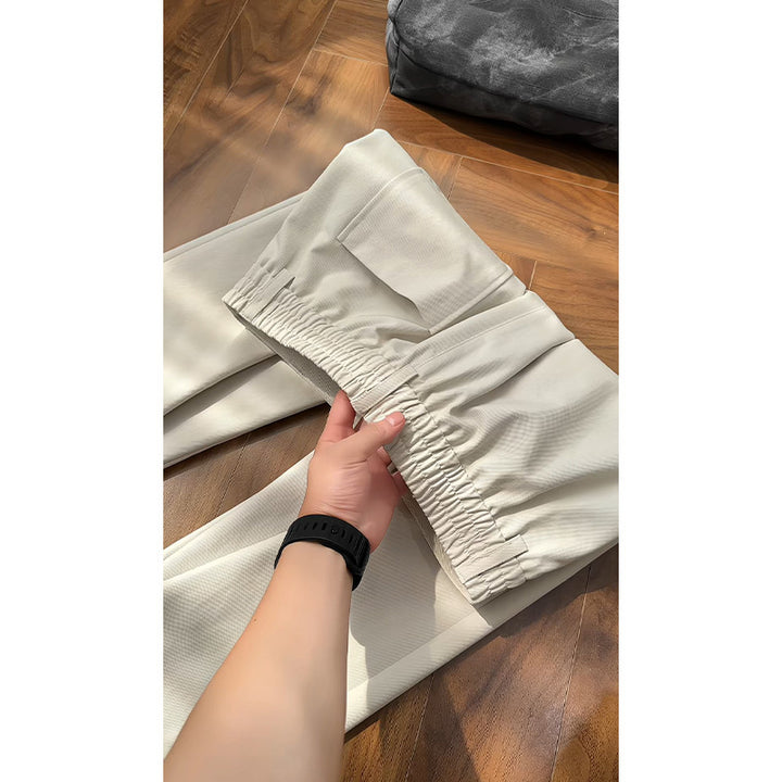 Women Elegant and wide-cut fabric pants Mune Fashion
