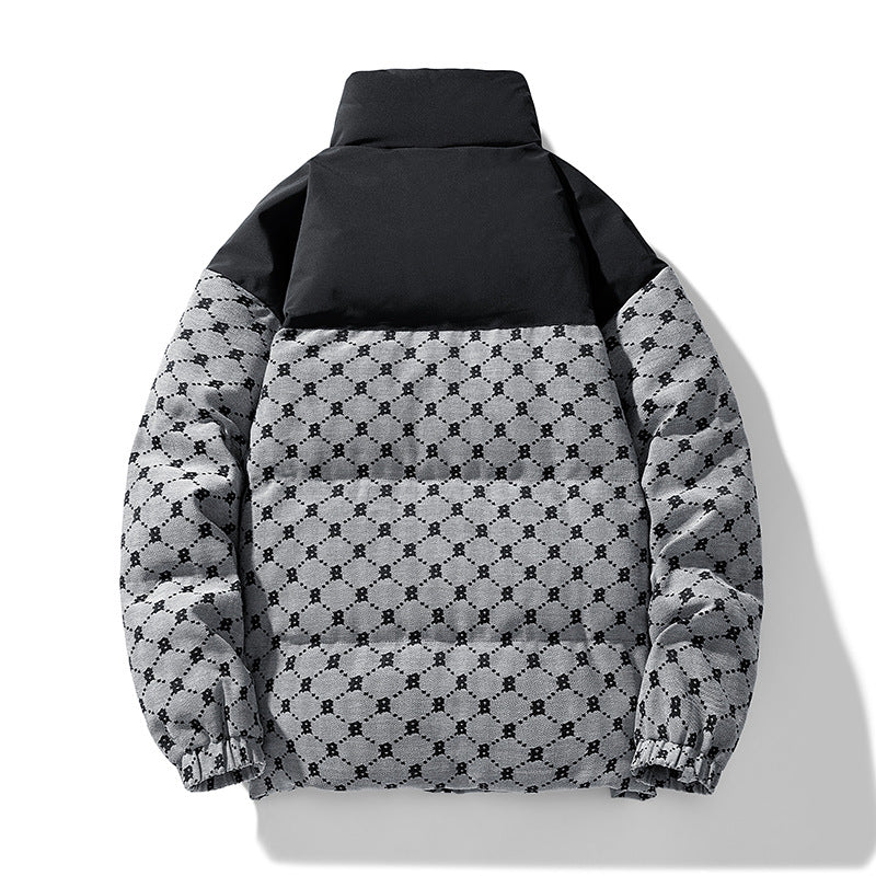 Men's quilted jacket with all-over pattern and high collar Mune Fashion