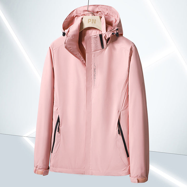 Men's Lightweight Softshell Functional Jacket with Breathable Mesh Lining and Adjustable Hood Mune Fashion
