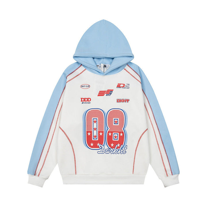 Women's Sportives Retro Sweatshirt with Graphic Print, Raglan Sleeves and Loose Fit Mune Fashion