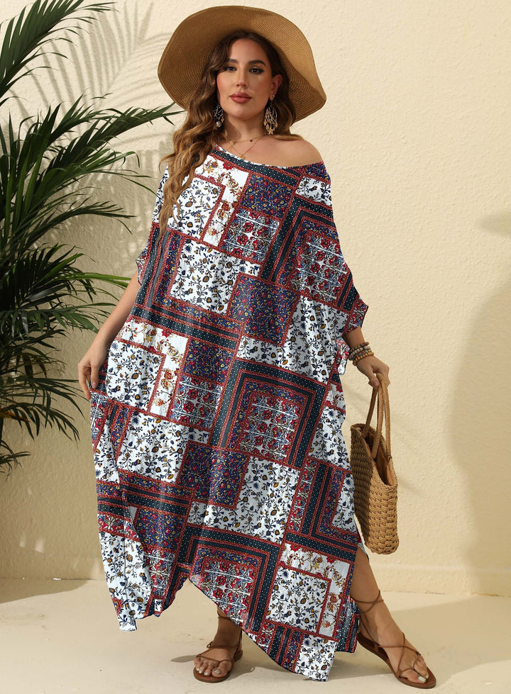 Women's airy maxi dress with colorful patchwork design Mune Fashion