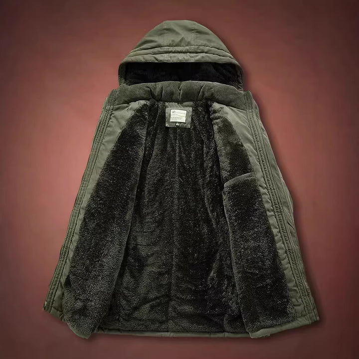 Men's winter parka with teddy fleece lining and hood Mune Fashion