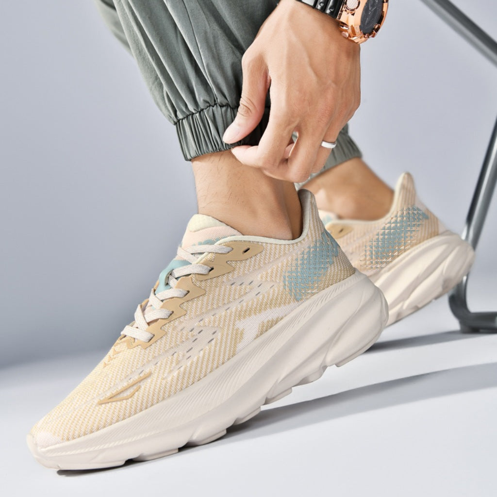 Unisex lightweight street training shoes with woven performance upper and cushioned dual-layer midsole Mune Fashion