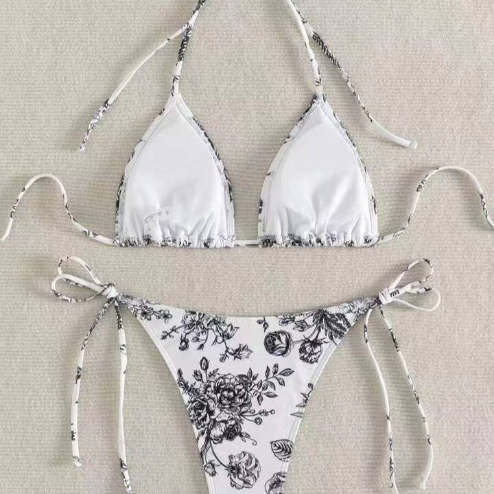 Women's Elegant Triangle Bikini Set with Removable Padding Mune Fashion