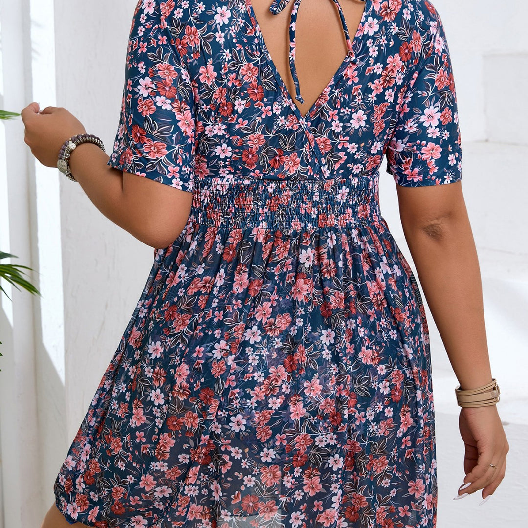 Women’s floral dress with smocked bottom Mune Fashion