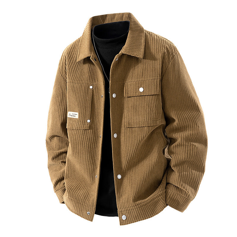 Women's Casual Cord Jacket with Pockets Mune Fashion