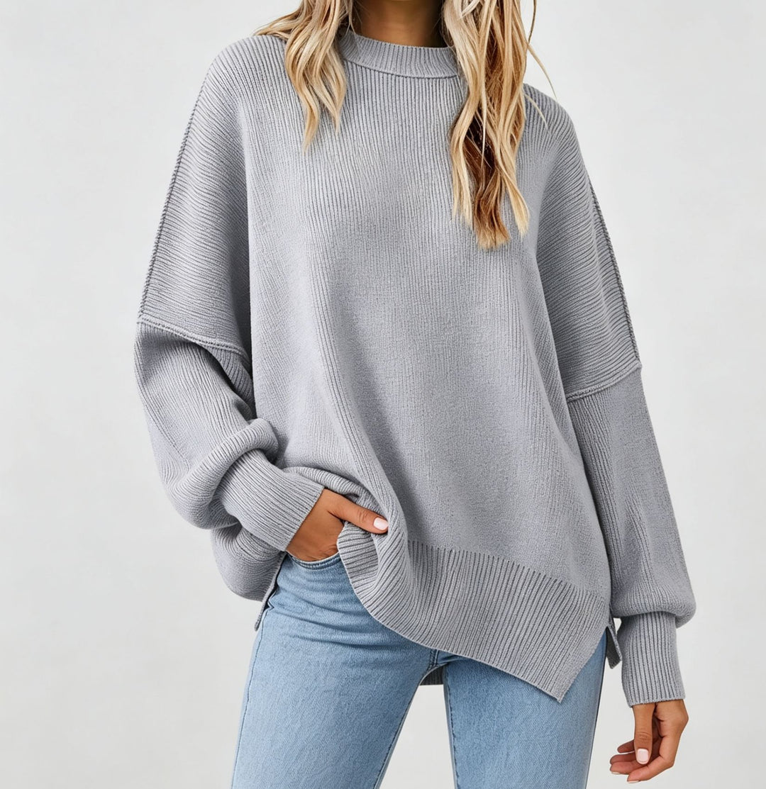 Women's Kastiger Fine Knit Sweater with Asymmetric Shark Hem Mune Fashion