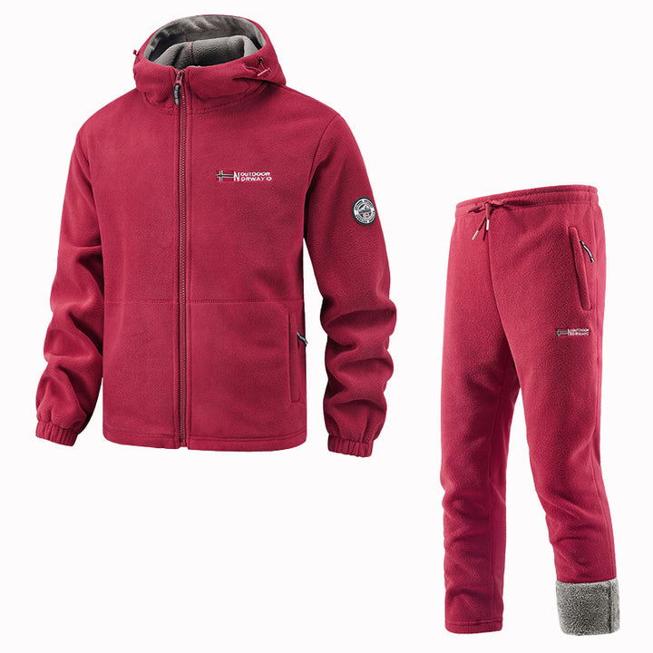 Women's Fleece Jacket and Jogging Pants Set Mune Fashion